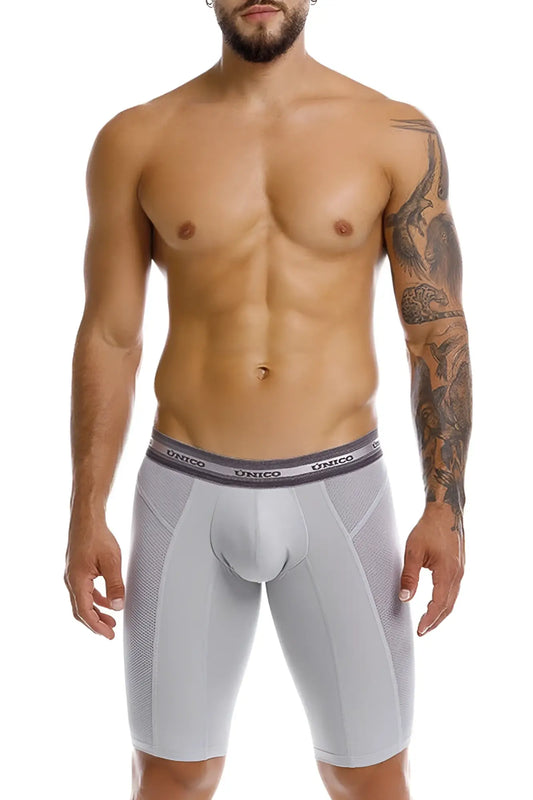 Gray unico 25040100323 albaricoque men’s athletic briefs with contoured support and breathable mesh panels