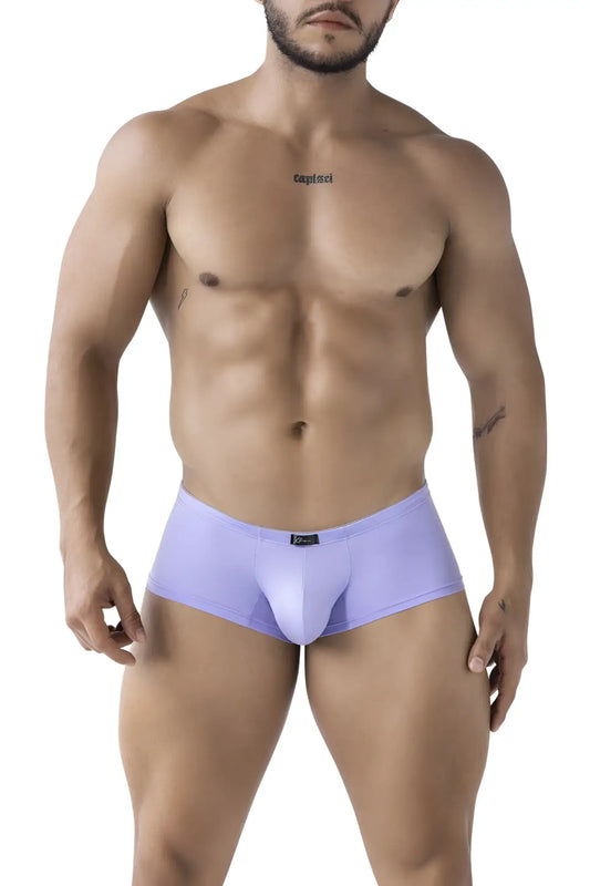 Light purple xtremen 91219 microfiber trunks with form-fitting design smooth elastic waistband and subtle front logo