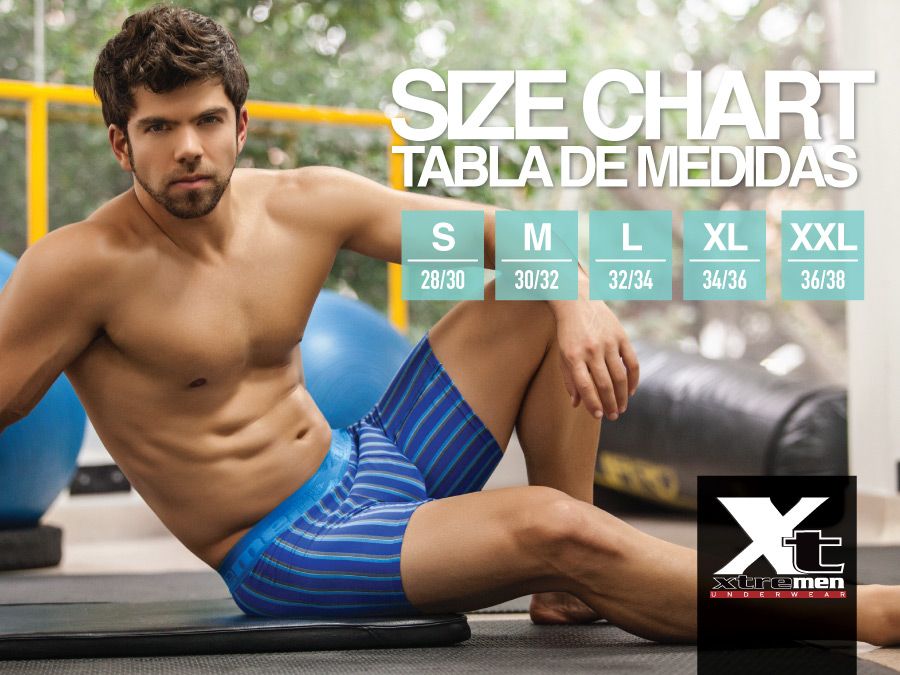 Blue striped men’s athletic briefs with a solid blue waistband made of microfiber for comfortable wear