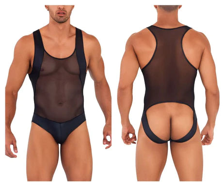 CandyMan 99716X Work-N-Out Bodysuit Color Black