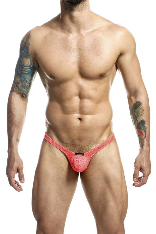 Enhance Your Bulge with Joe Snyder JSBUL02 Holes Bulge Tanga Color Holes Coral