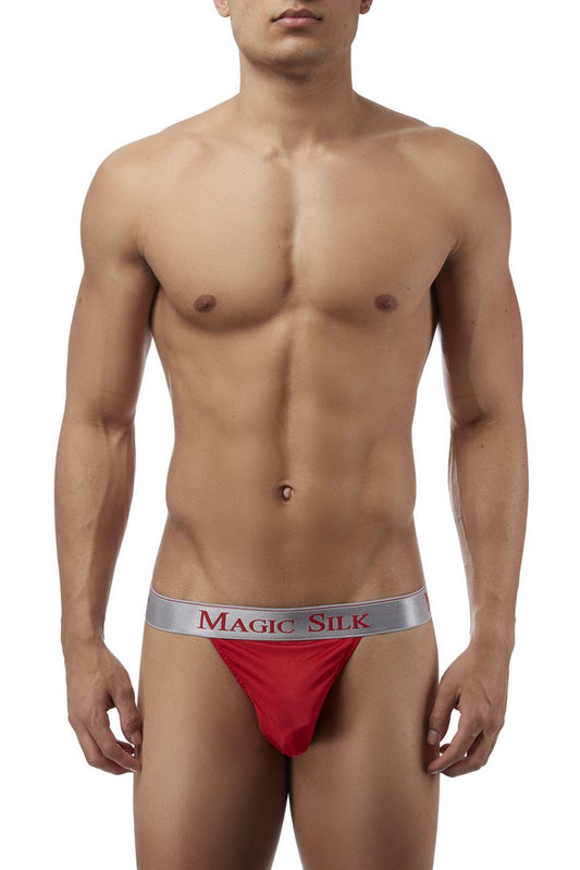 Magic Silk 4586 Silk Knit Micro Thong Color Red: A Sporty and Sensual Choice for Men