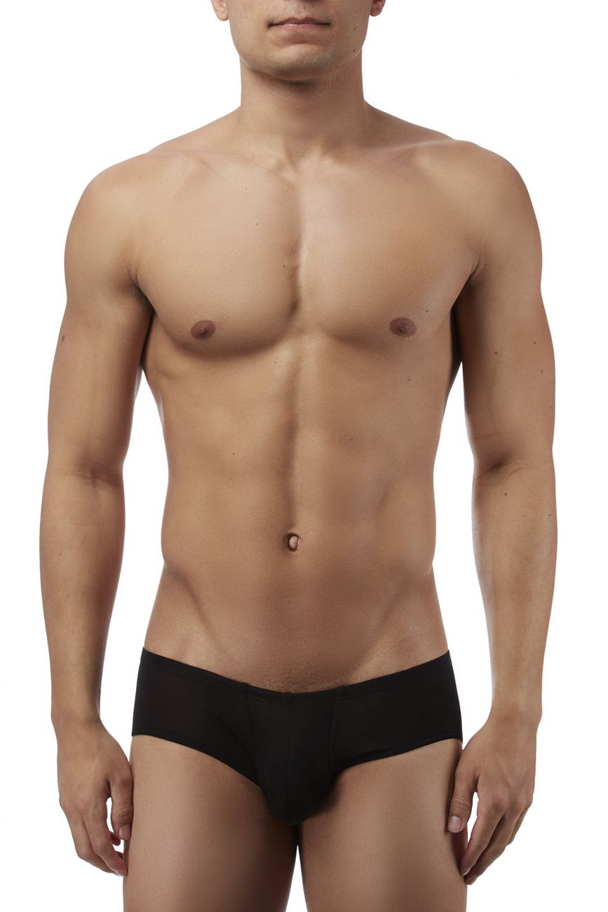 Magic Silk 7006 Silk Knit Mini Pouch Short Briefs in Color Black