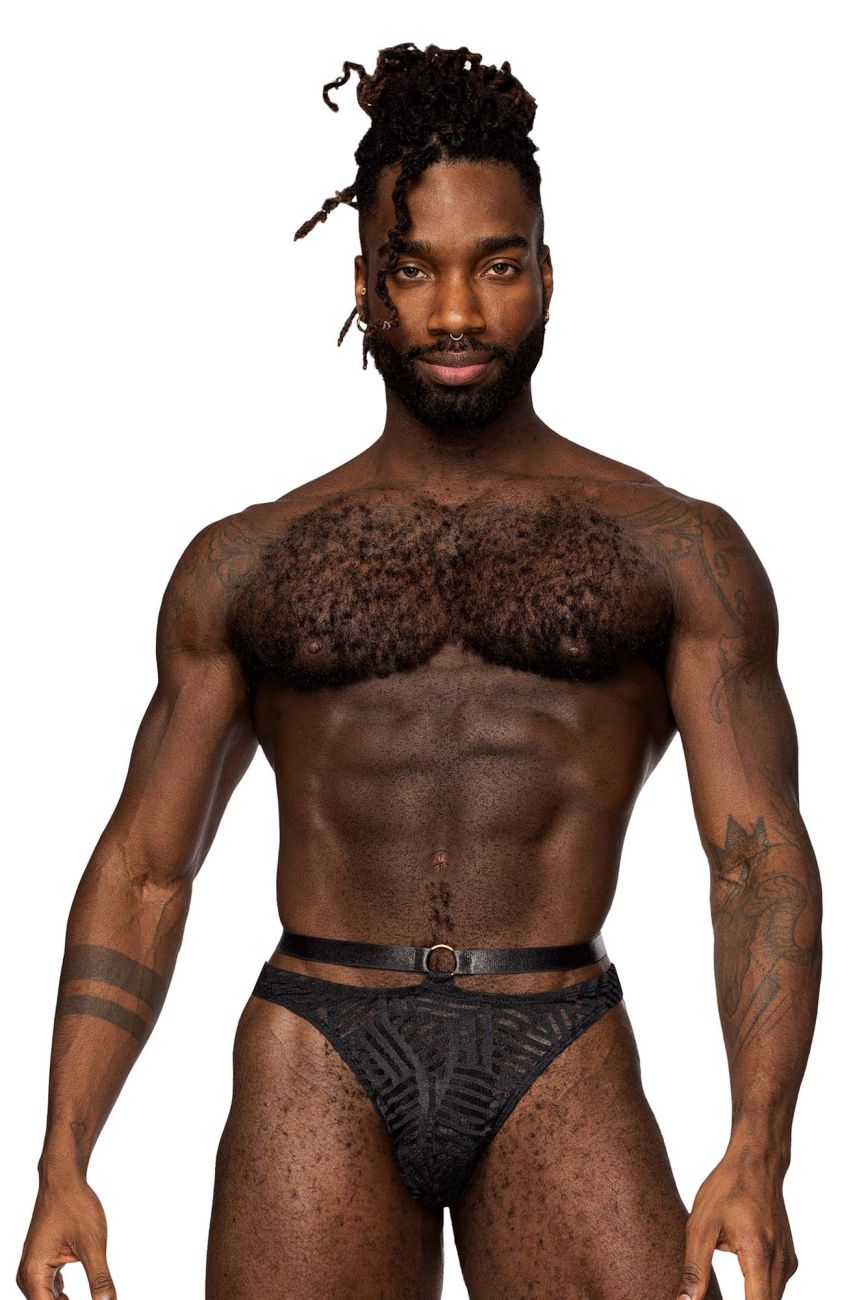 Male Power 415-284 Rude Awakening Strap Thong Color Black: A Bold and Comfortable Choice