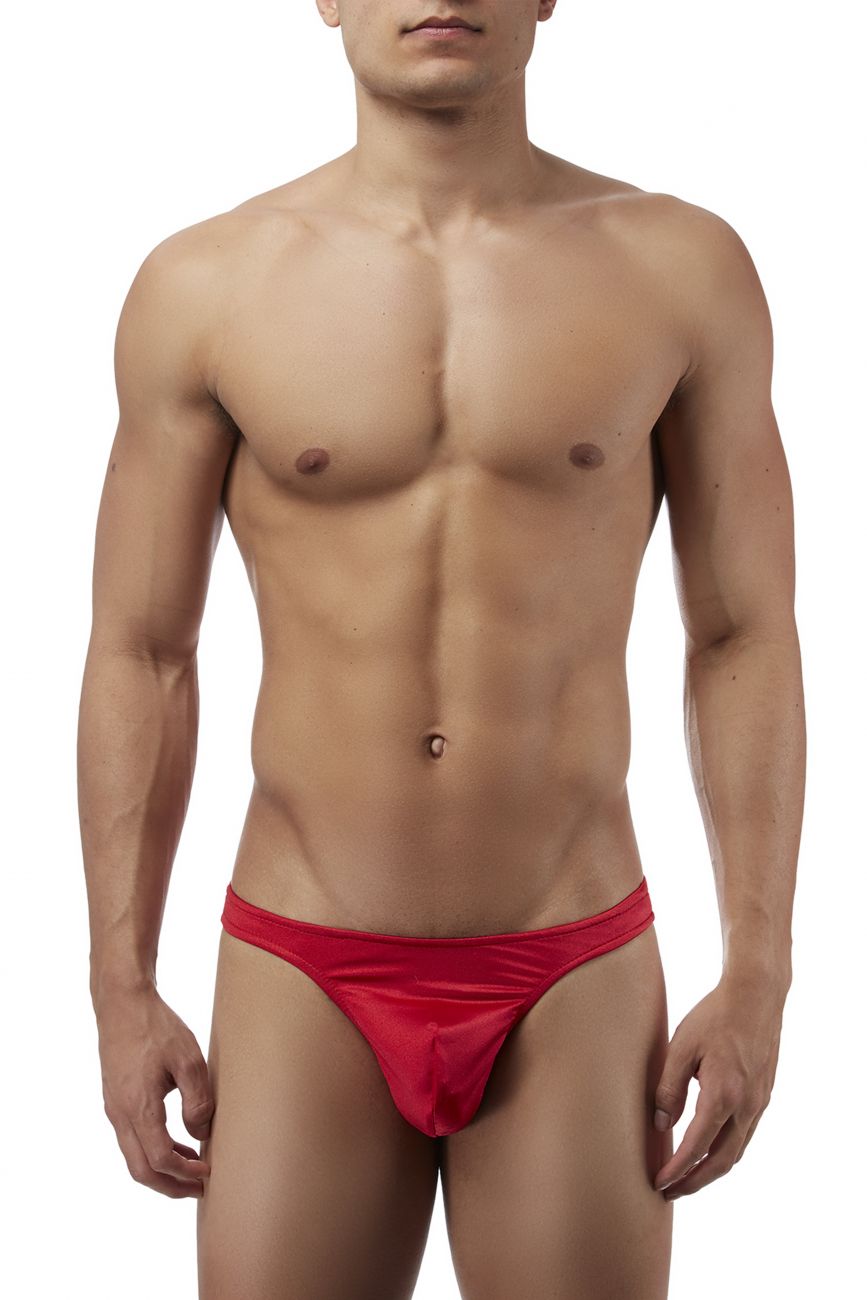 Discover the Power of Male Power 442076 Satin Lycra Bong Thong in Red