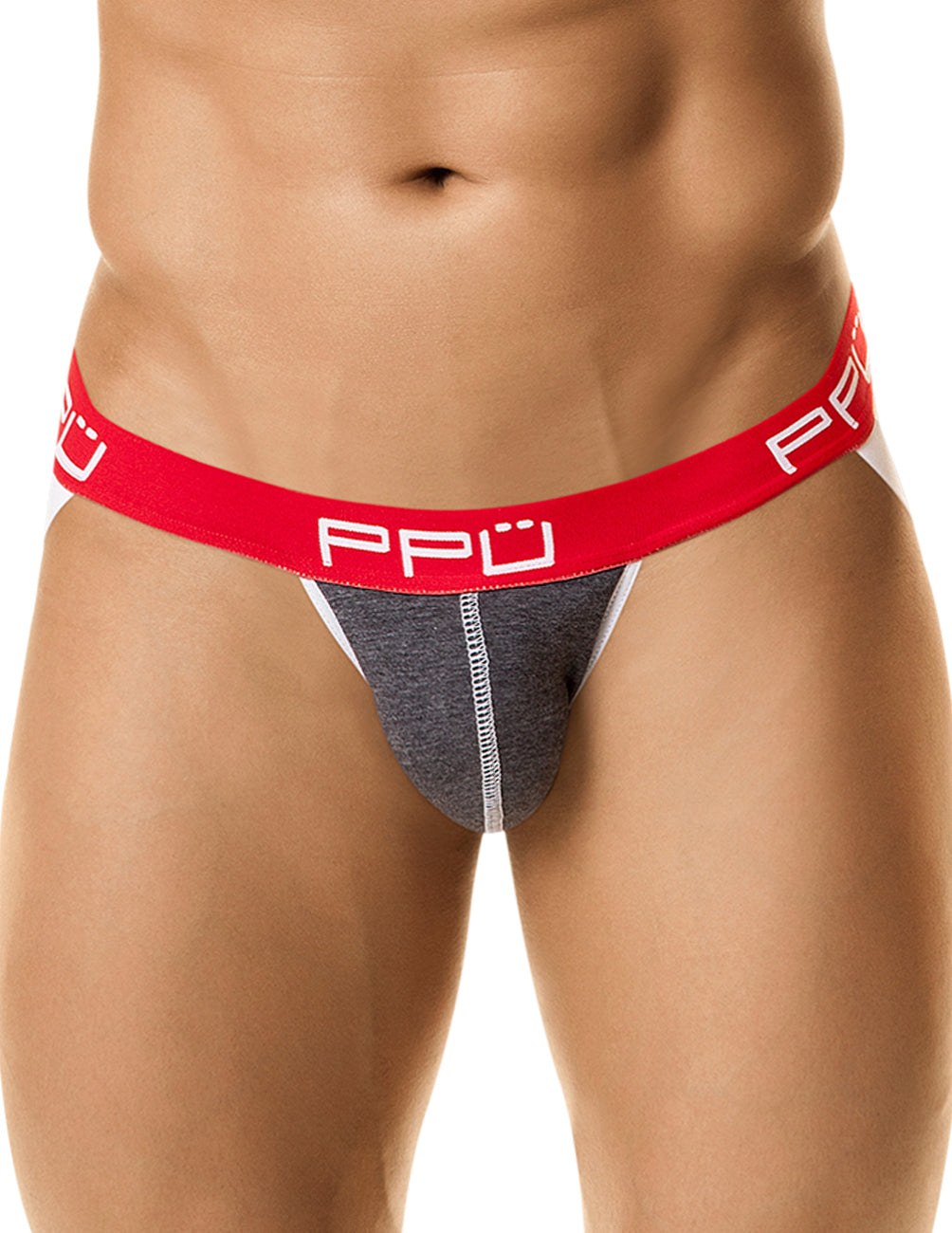 PPU 1308 Jockstrap Color Gray-Red: The Ultimate Athletic Support