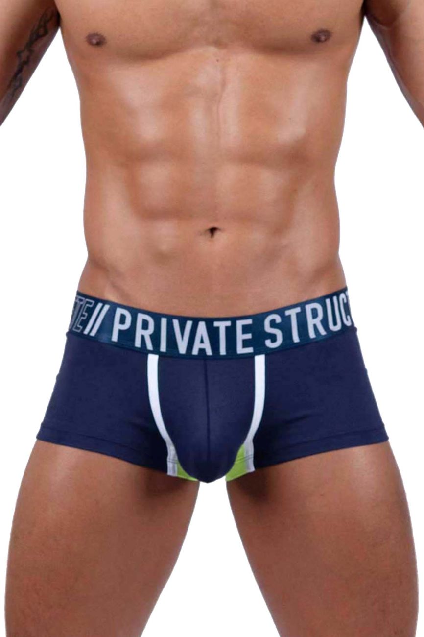 Private Structure BAUT4389 Athlete Trunks Color Navy Ranger