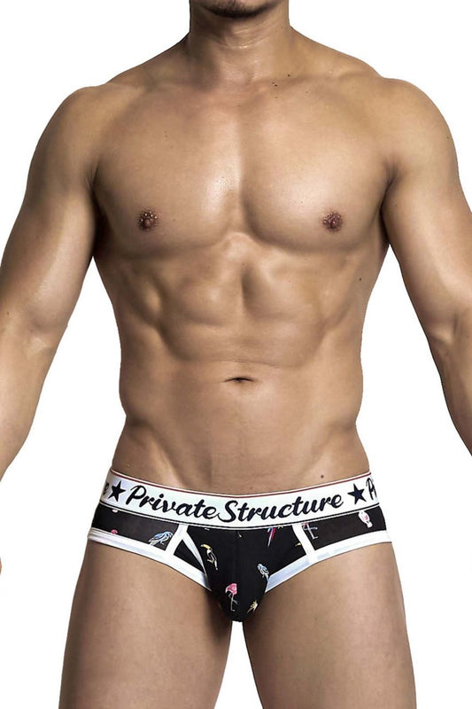 Private Structure SCUX4189 Classic Mini Briefs Bird Color Black