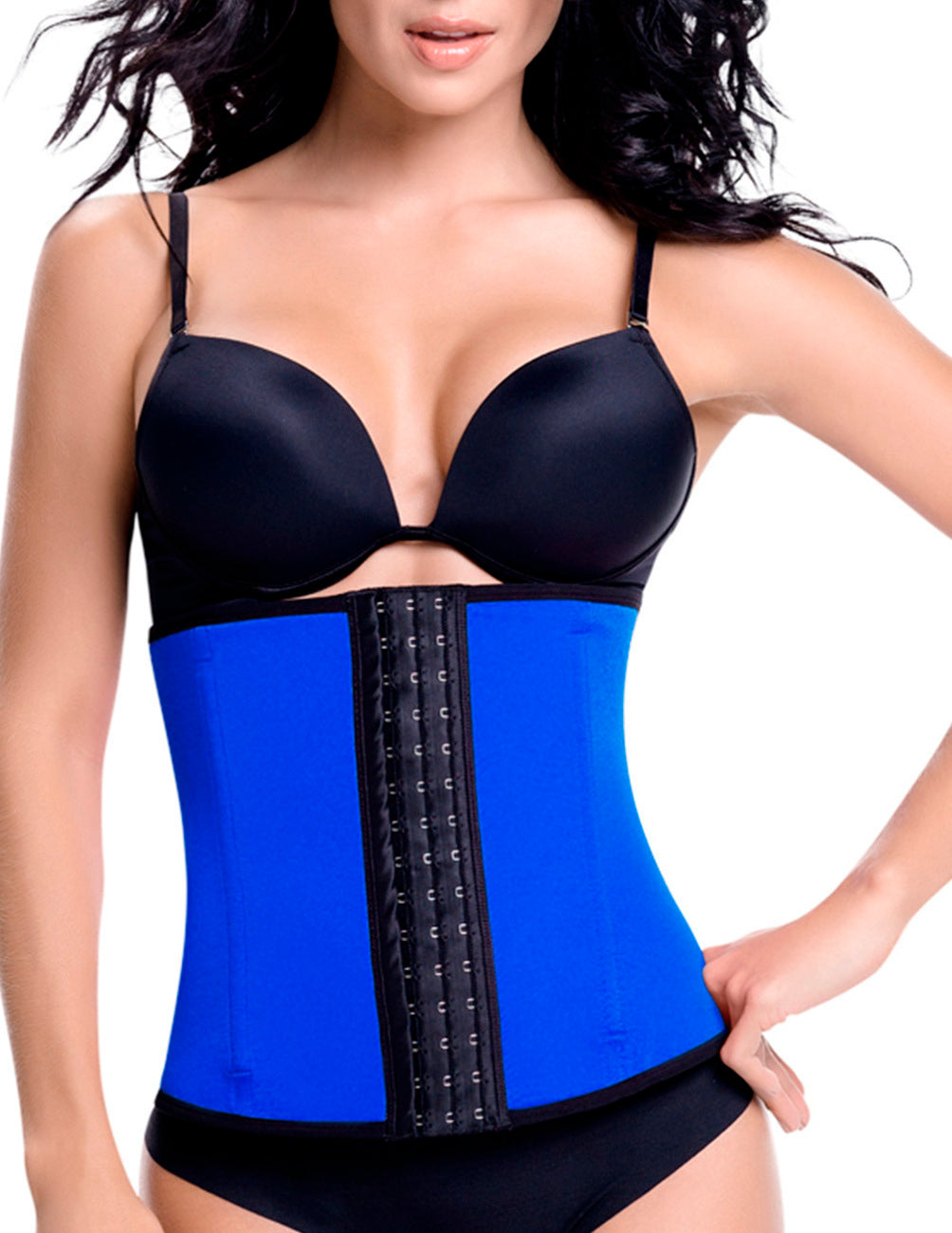 Achieve Your Fitness Goals with TrueShapers 1061 Latex-Free Workout Waist Training Cincher in Blue