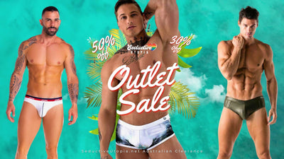 White briefs with black and white tropical print and jock waistband from discover the australian outlet collection