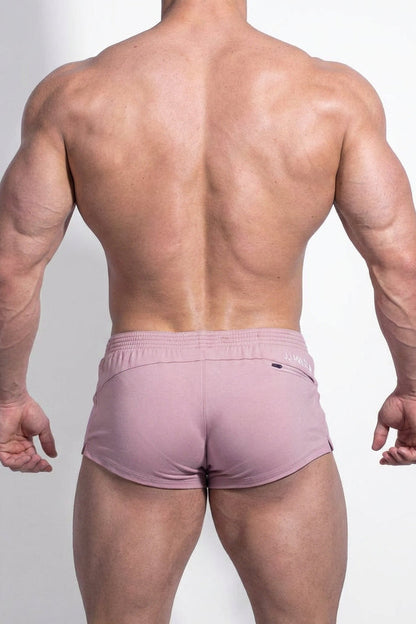 JJ Malibu Men's Stretch-It 2" Short Shorts - Raspberry Glace