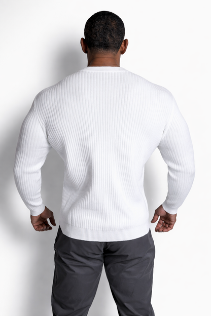 Jed North Men's Classic Henley Sweater - Cream
