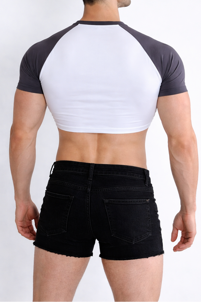 JJ Malibu Men's Muscle-Fit Crop Tee - Rebel Bloom