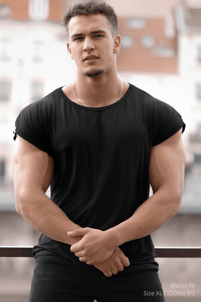 Jed North Men's Evolve Cap Sleeve Muscle T-Shirt 2.0 - Black