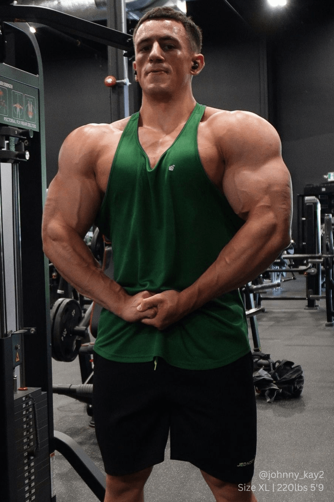 Jed North Men's Fast-Dry Bodybuilding Workout Stringer - Emerald