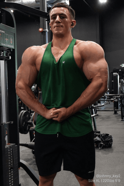 Jed North Men's Fast-Dry Bodybuilding Workout Stringer - Emerald
