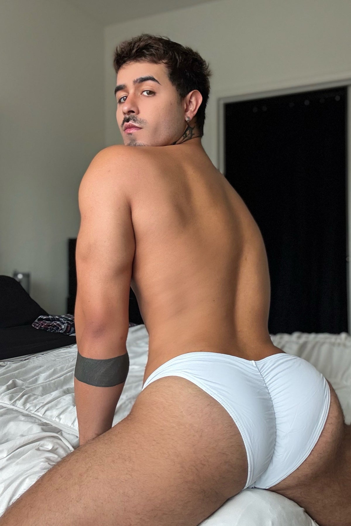 JJ Malibu Men's Classic Scrunch-Butt Swim Briefs - Polar White