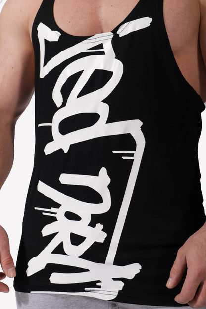 Jed North Men's Classic Bodybuilding Racerback Stringer - B&W Graffiti