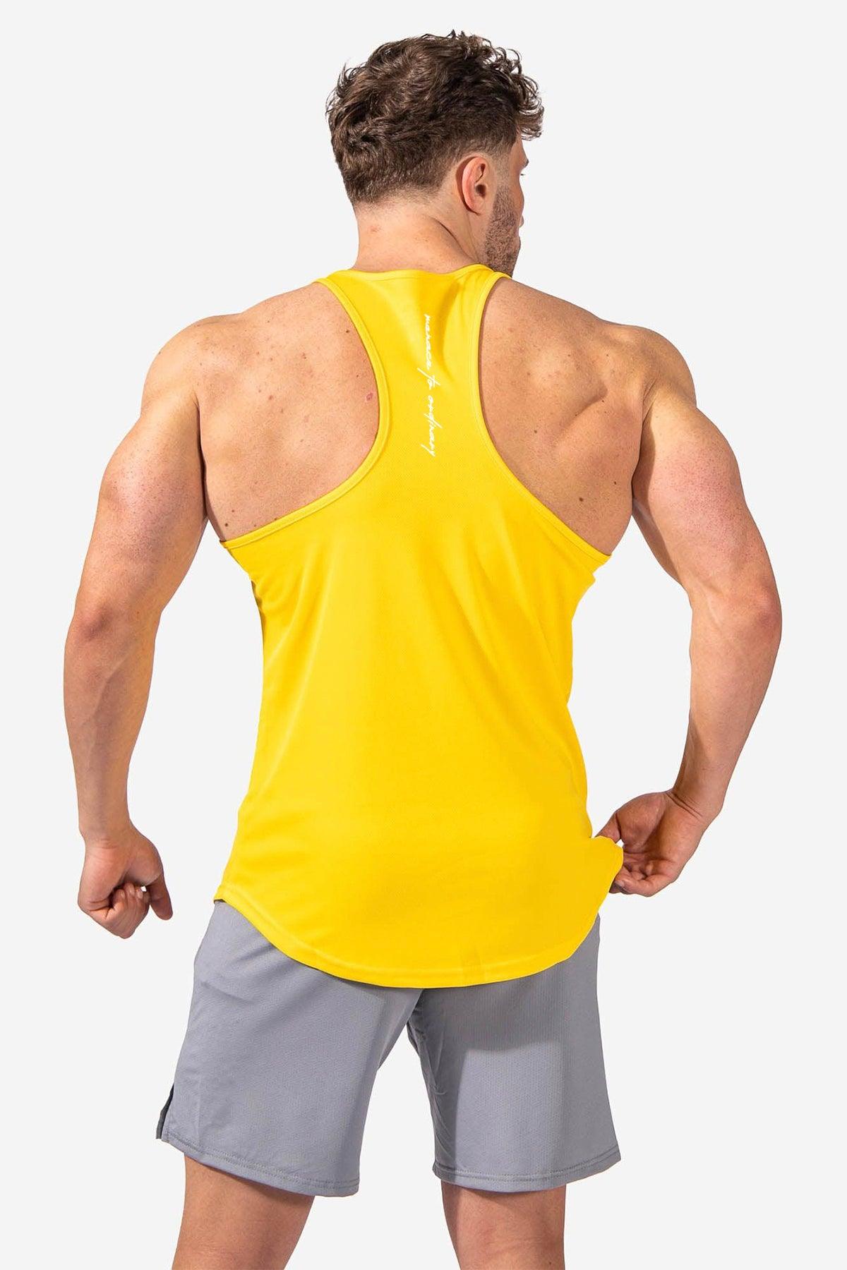 Jed North Men's Fast-Dry Bodybuilding Workout Stringer - Golden