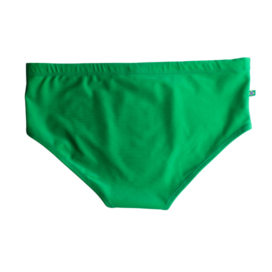 Sunga de bain unie pour homme CA-RIO-CA Hortel Green - Mode de plage pour homme