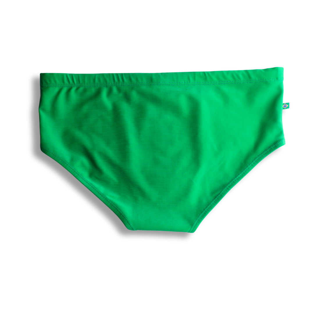 Sunga de bain unie pour homme CA-RIO-CA Hortel Green - Mode de plage pour homme