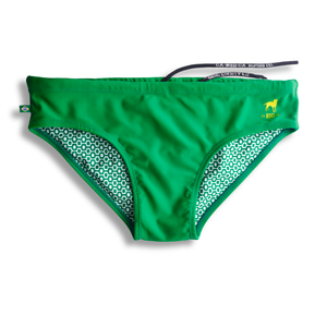 CA-RIO-CA Hortel Green einfarbige Herren-Badehose Sunga - Strandmode für Herren