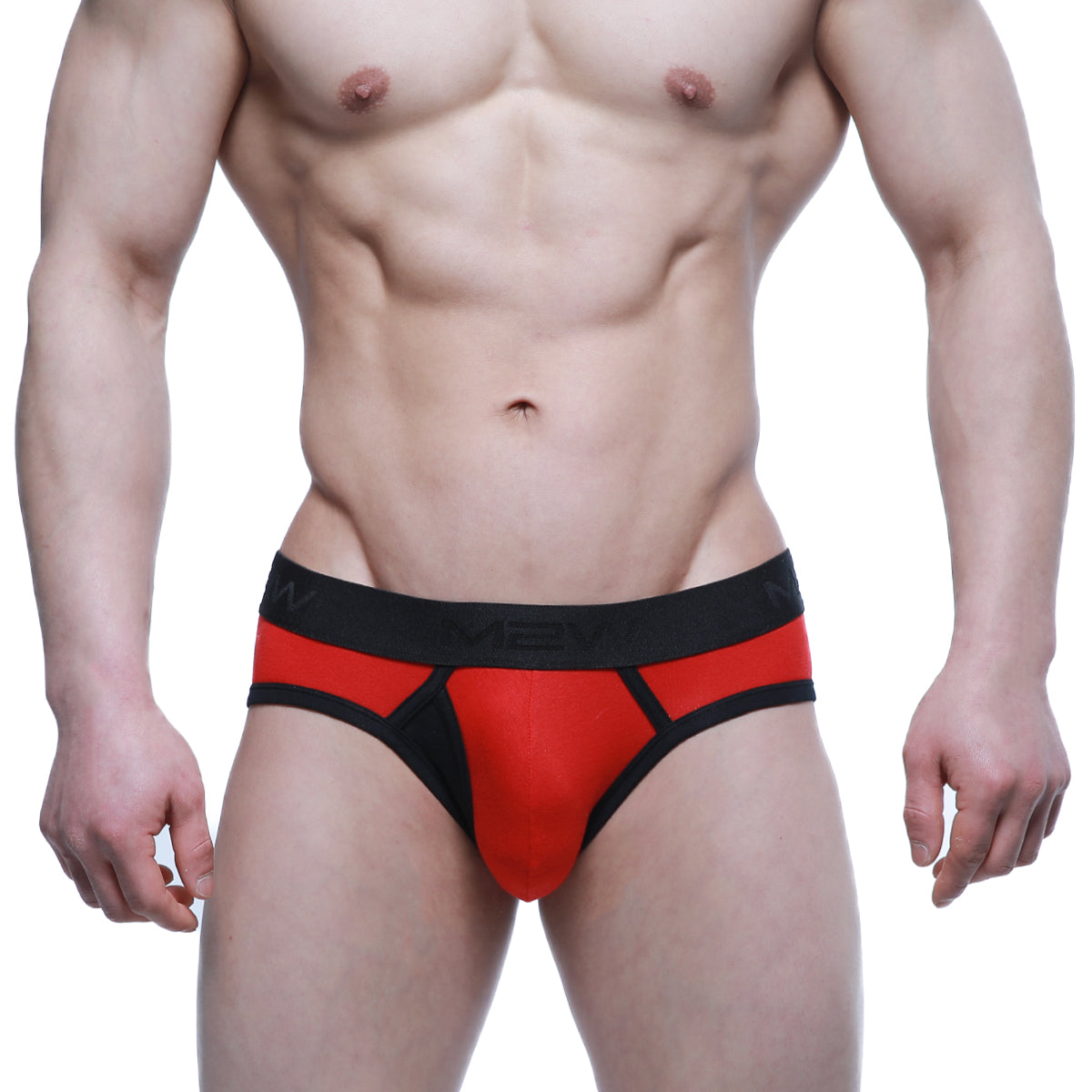 MetroMaleWear strike brief red 1103-12 athletic briefs in red and black with sleek form-fitting design for active wear