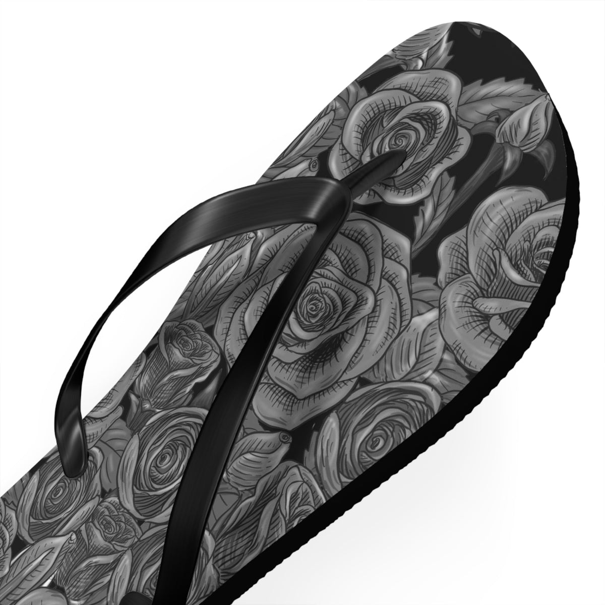 Maris Equi Men's Black Rose Flip-Flops