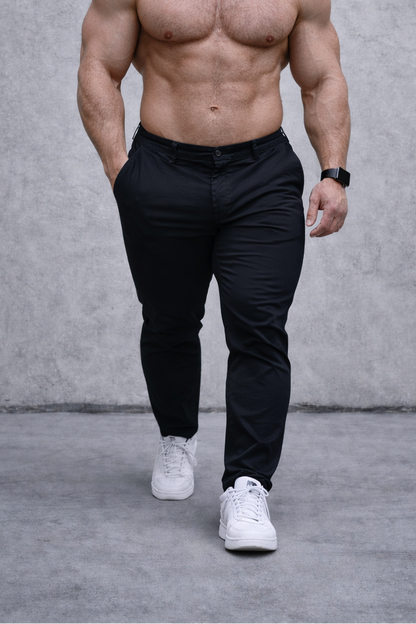 Jed North Men's Men's Fitted Chino Pants - Black