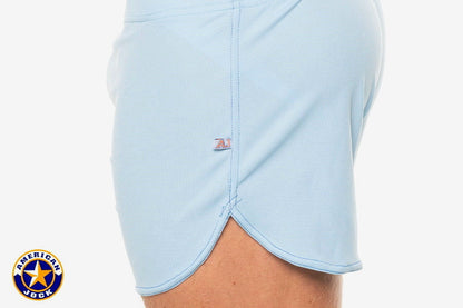 AMERICAN JOCK 8359 Men's 11" Workout Short w/Built-In Jockstrap - Sky Blue