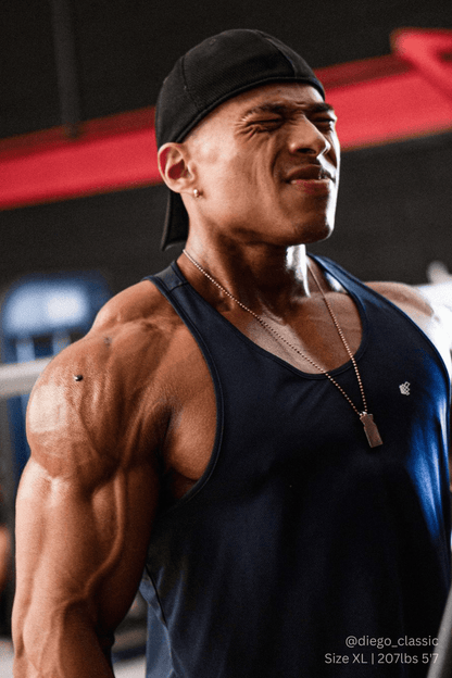 Jed North Men's Fast-Dry Bodybuilding Workout Stringer - Midnight Navy