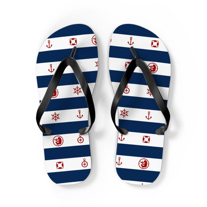 Maris Equi Men's Nautical Print Flip-Flops