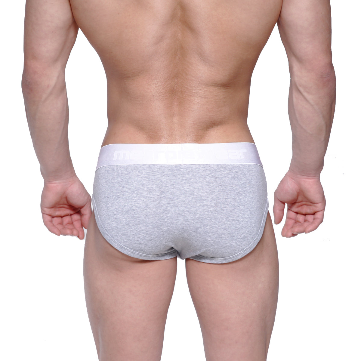 MetroMaleWear profile hip briefs gray heathered with white elastic waistband designed for daily comfort and support