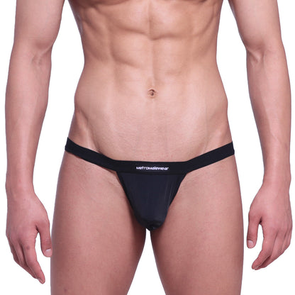 Black metromalewear big pouch thong 1402-20 with sleek minimalist design ideal for comfortable daily wear