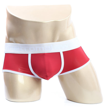 Red briefs metroMaleWear palma boxer jock red with white trim and subtle textured waistband for comfortable wear