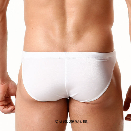 MetroMaleWear swimwear brief crystal orange 4903-14 white seamless form-fitting briefs with smooth design front view