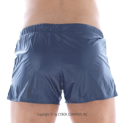 MetroMaleWear Iron sports short navy lightweight dark blue nylon shorts with elastic waistband for active use