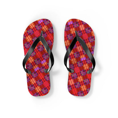 Maris Equi Men's Red Tartan Flip-Flops