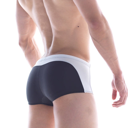 Metro male wear arc swim boxer black 4925-20 sleek black and white athletic briefs with form-fitting design
