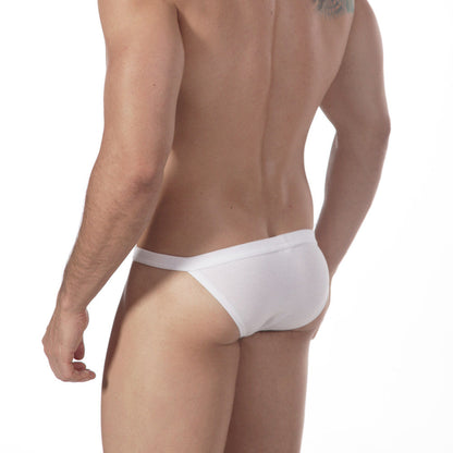 White cotton briefs metroMalewear modern bikini 4004-00 with smooth form-fitting design for comfortable wear