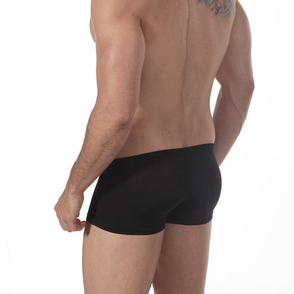 MetroMaleWear enhancement boxer black 2043-20 black briefs with a smooth form-fitting design for comfortable support