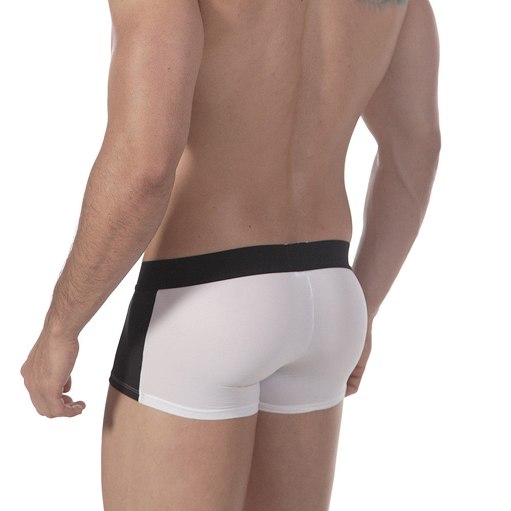 Metro malewear minimo waistband boxer stripe 2033-40 white and black athletic briefs with sleek form-fitting design