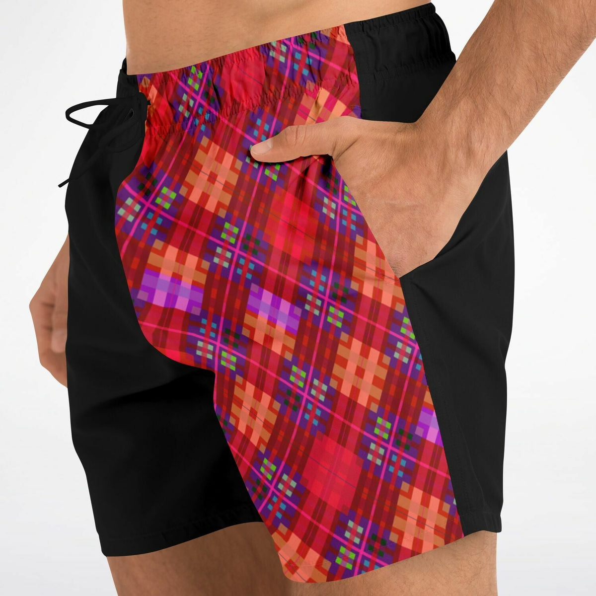 Maris Equi Red Tartan Men's Swim Shorts