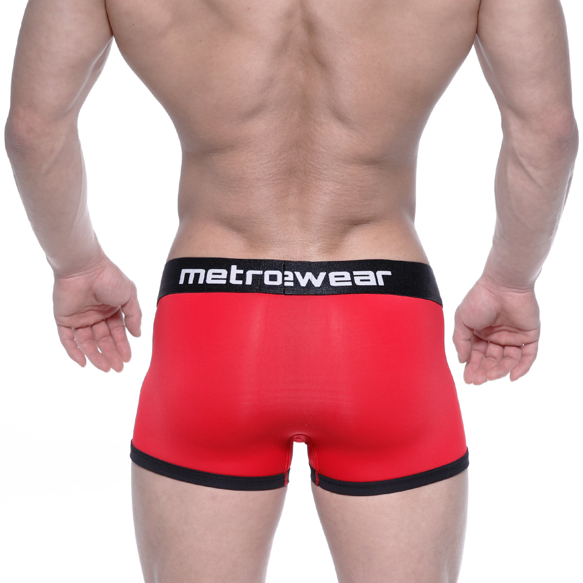 MetroMaleWear max bulge boxer brief red with black trim and waistband designed for comfort and support