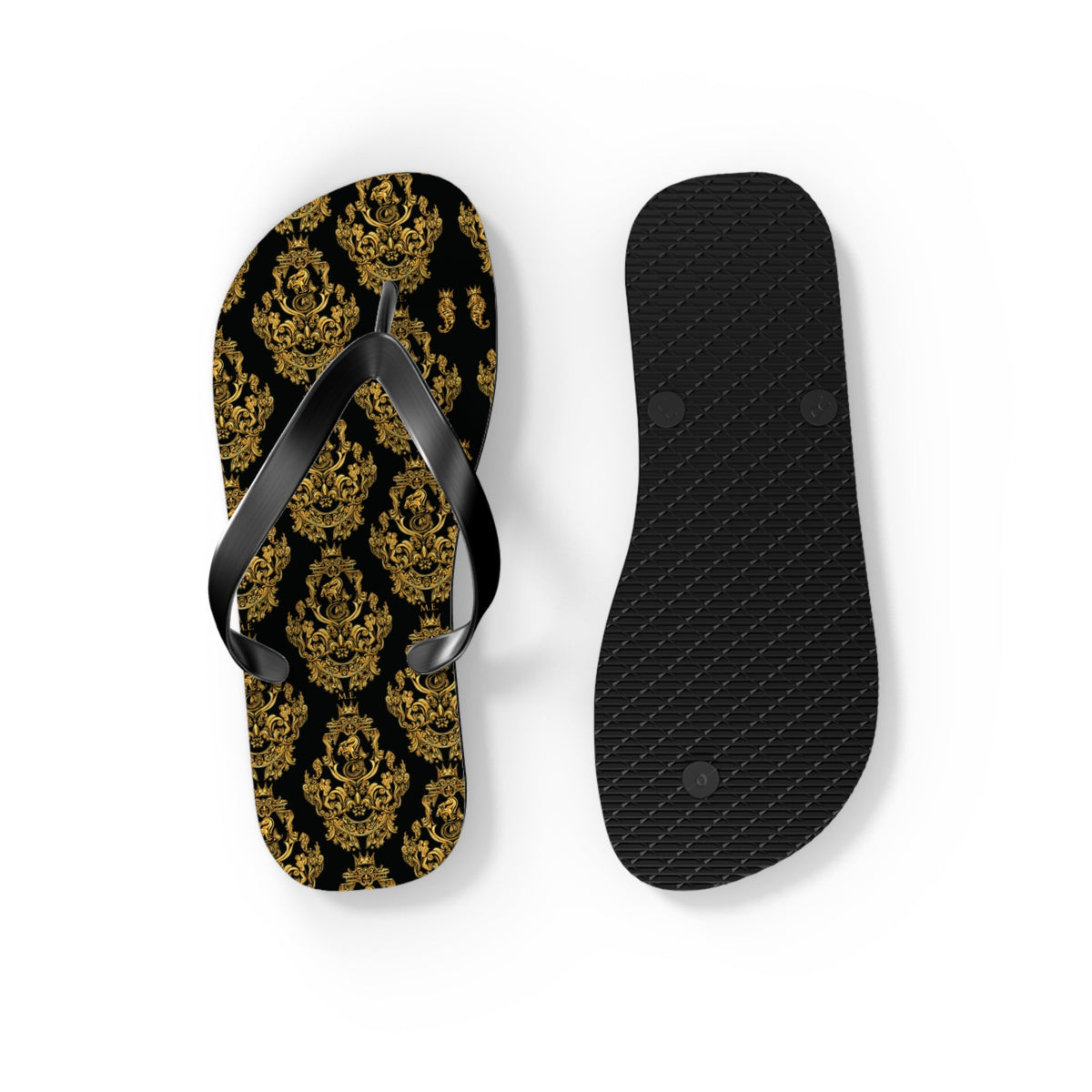 Maris Equi Men's Gold Baroque Flip-Flops