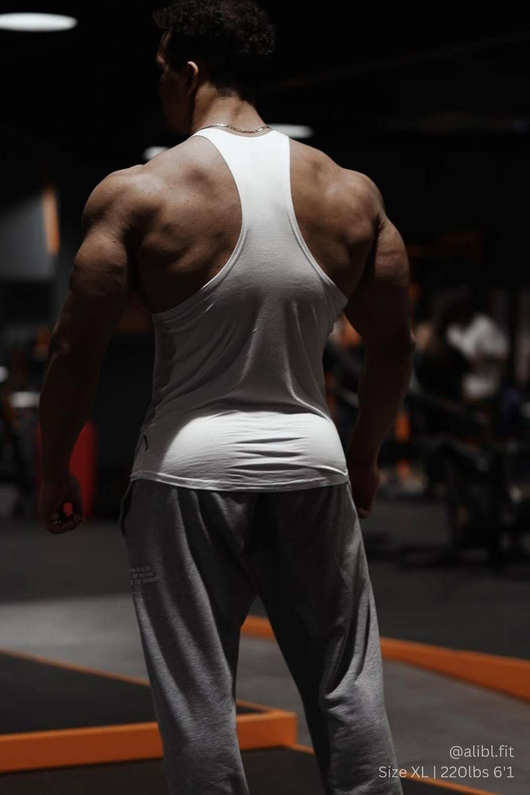 Jed North Men's Classic Bodybuilding Racerback Stringer -  Off White