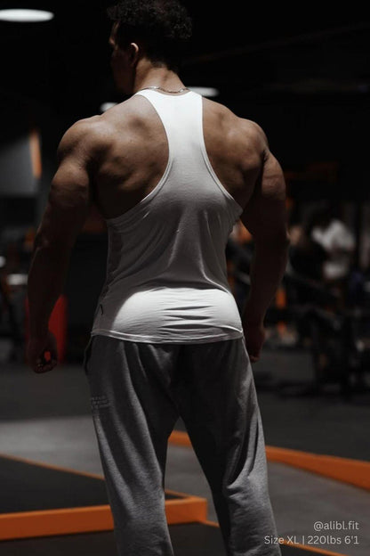 Jed North Men's Classic Bodybuilding Racerback Stringer -  Off White