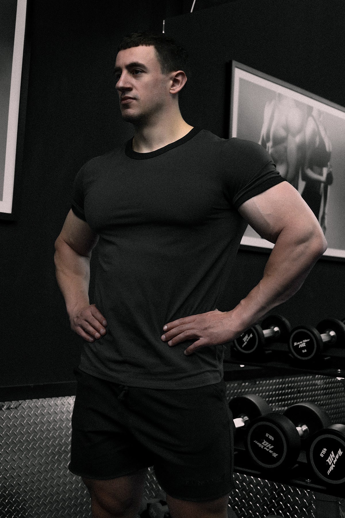 Jed North Men's Muscle-Fit Ringer T-Shirt - Stone Gray