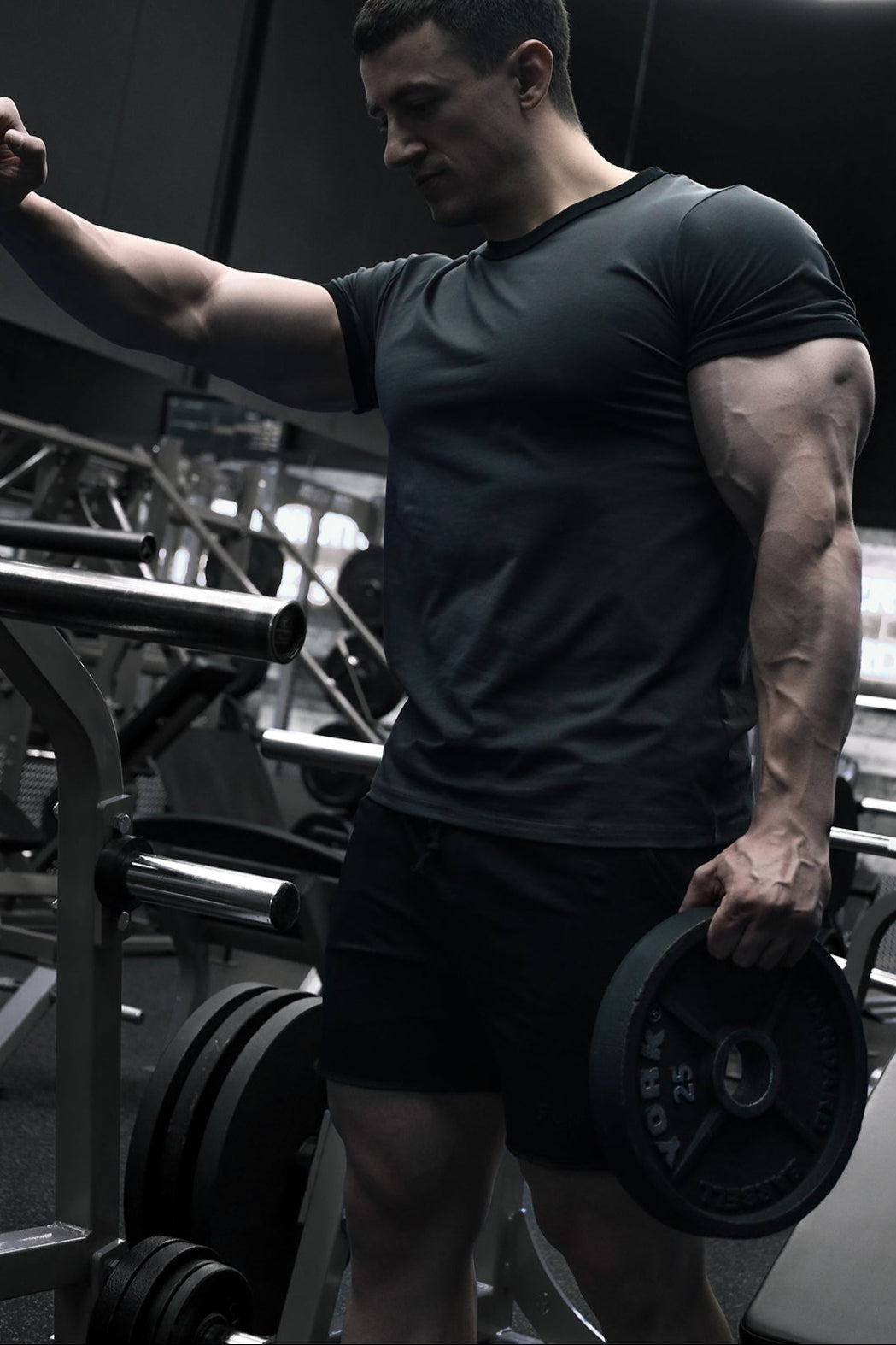 Jed North Men's Muscle-Fit Ringer T-Shirt - Stone Gray