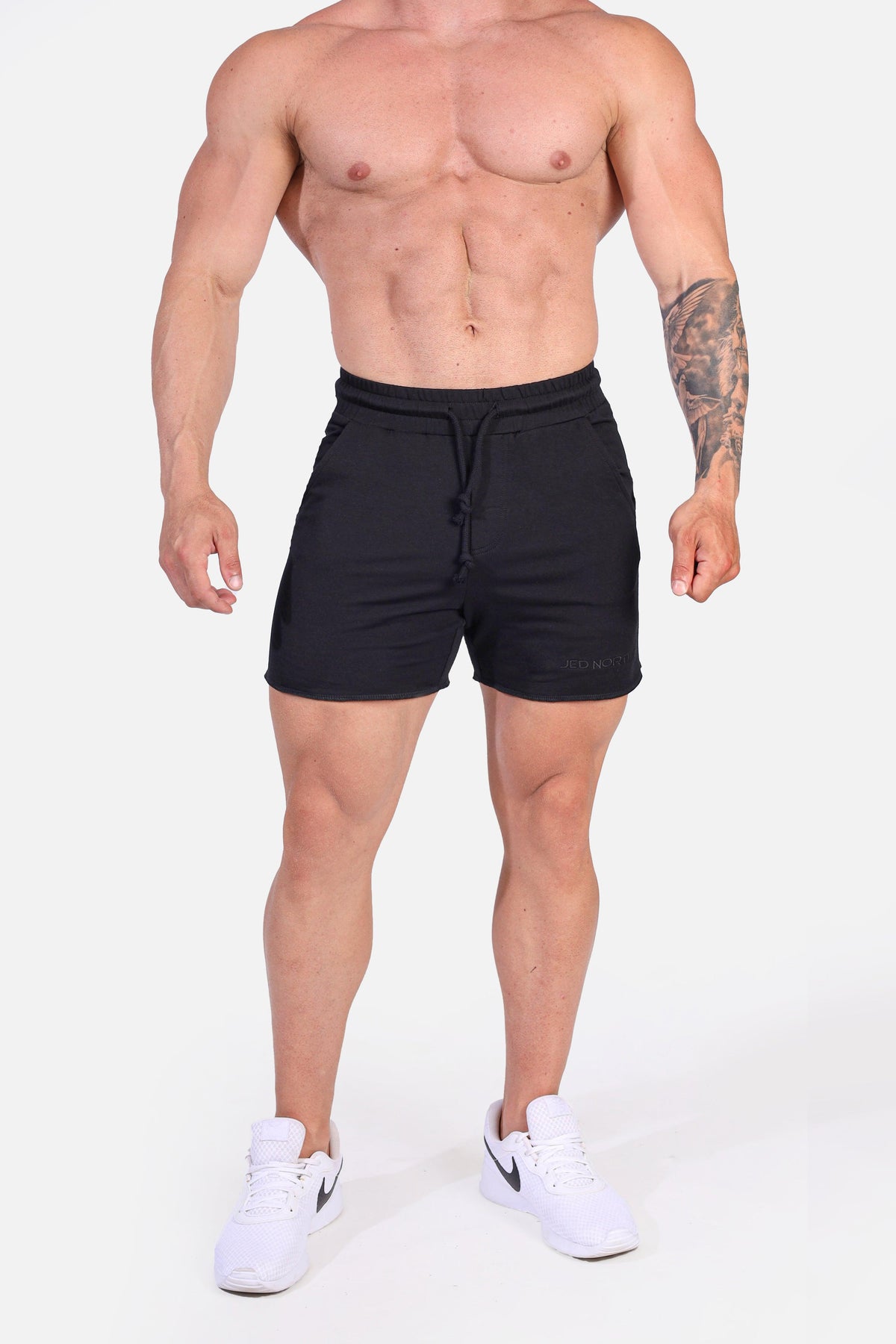 Jed North Men's Motion 5'' Varsity Sweat Shorts - Black